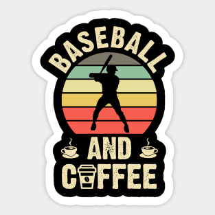 Baseball and coffee Sticker